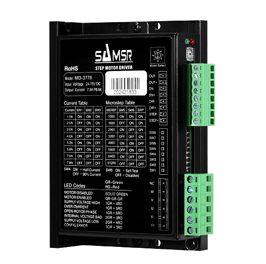 山社直流24-75V三相步進電機驅動器MD-3778大力矩輸出高速3000rpm