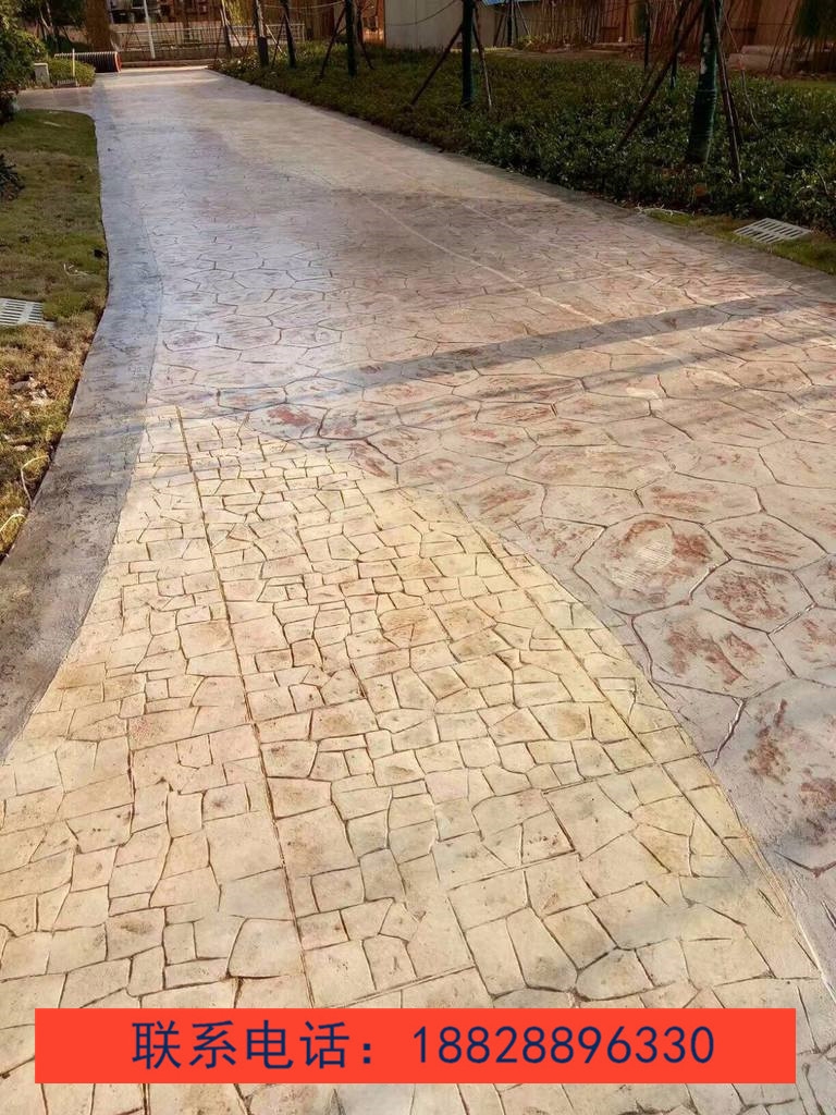 德陽市彩色壓模地坪，水泥壓模地坪