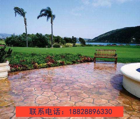 自貢市混凝土壓模路面，壓模地坪