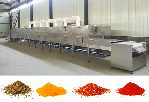 辣椒碎微波烘干殺菌設(shè)備 大料調(diào)味料微波干燥滅菌設(shè)備