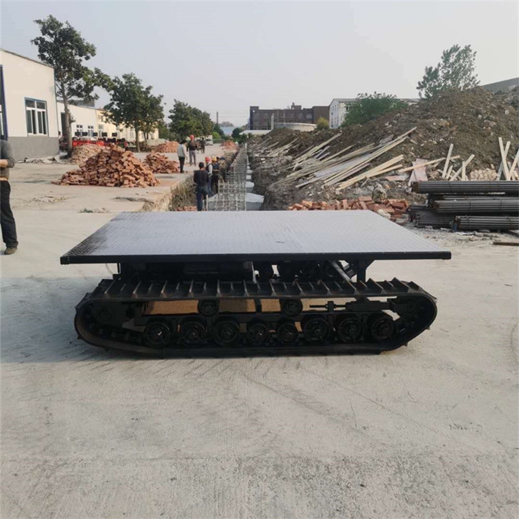 供應(yīng)電動(dòng)橡膠履帶底盤(pán)總成履帶運(yùn)輸車(chē)底盤(pán)價(jià)格