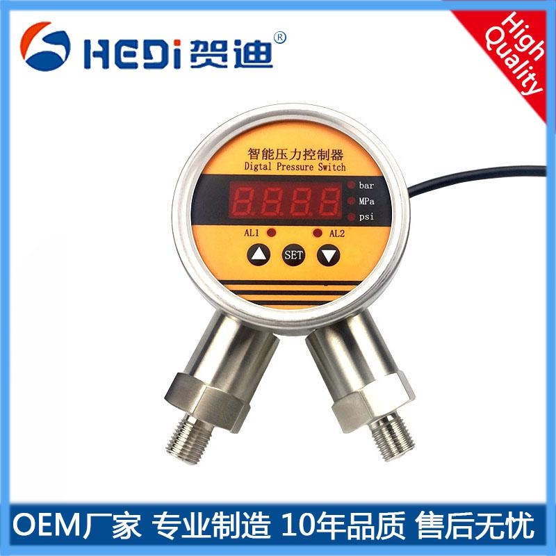 智能壓力控制器HDP802S雙接頭連接，根據(jù)所需定貨說(shuō)明-賀迪智能壓力控制器工廠
