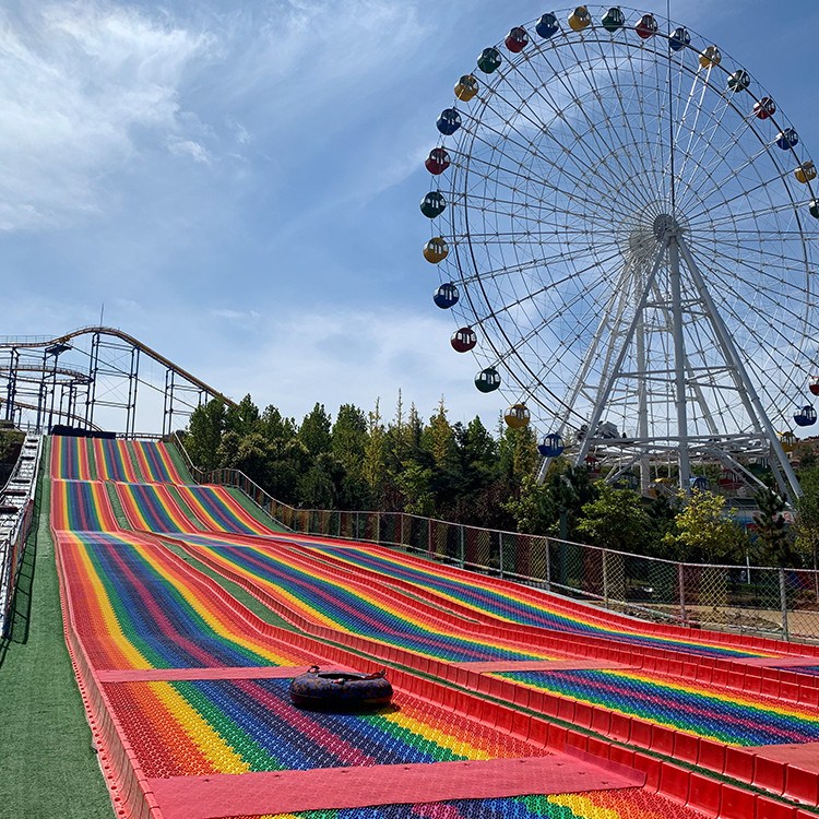 無基礎(chǔ)滑道建設(shè) 公園景區(qū)彩虹滑道施工廠家 多人滑道