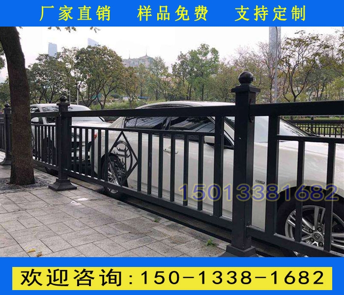 廣州市政鋅鋼道路隔離欄 路邊黑色護欄 公路中間防撞