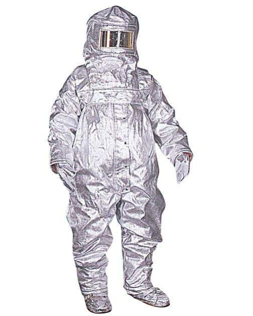 避火隔熱服，內(nèi)置背囊隔熱服，耐高溫隔熱服，煉鋼/冶煉服，鍍金玻璃面窗隔熱防護服