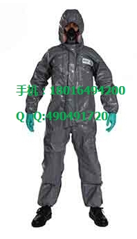 連體防化服，多層復(fù)合膜防化服-雙層拉鏈防化服-防微生物連體防護服-耐酸堿防護服