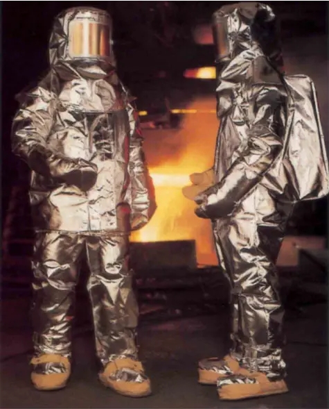 帶SCBA背囊隔熱服-耐高溫防火服-臨近式勞保隔熱服-高溫防護(hù)服-高溫爐修理隔熱防燙服