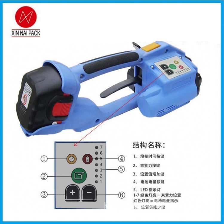 手持式電動塑鋼帶PP帶PET帶打包機(jī)，全自動捆扎機(jī) 免扣打包機(jī)