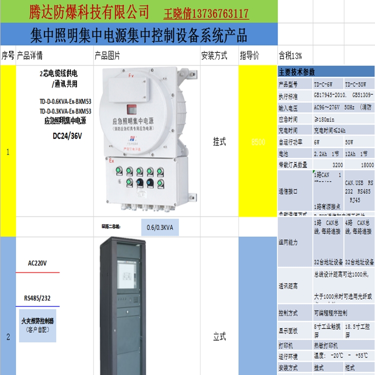 應(yīng)急照明集中電源(防爆照明配電箱IIC，tD)