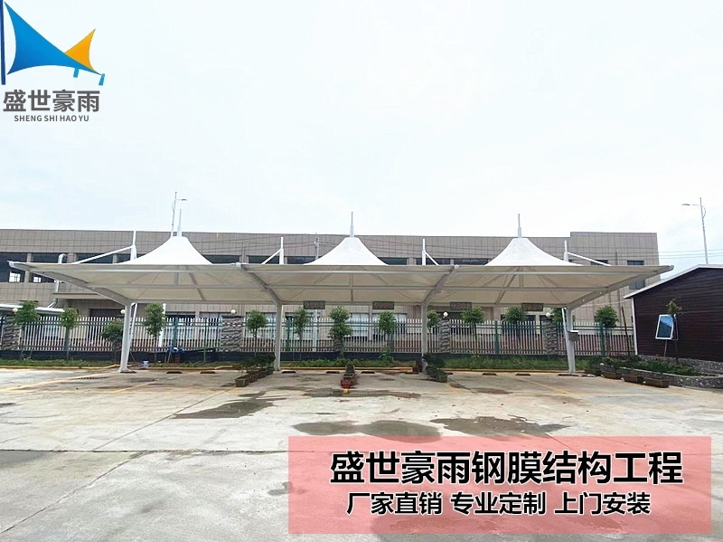 新疆阿勒泰地區(qū)電動(dòng)車充電樁雨棚盛世豪雨廠家生產(chǎn)安裝