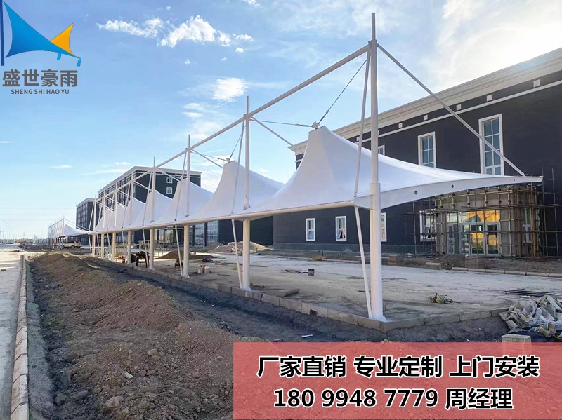 新疆巴音郭楞蒙古自治州汽車(chē)充電樁雨棚盛世豪雨源頭廠家 直接批發(fā)