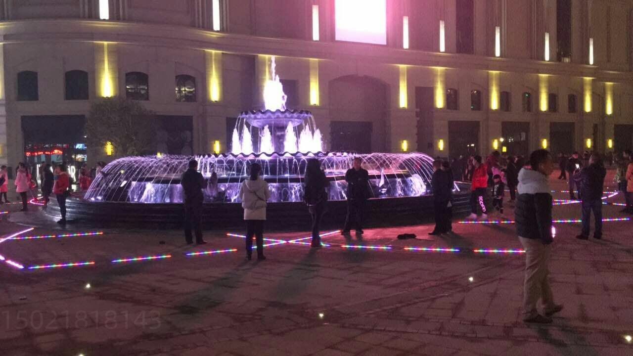 南寧北廣場(chǎng) 燈光雙層黃銅水缽 噴泉水缽雕塑