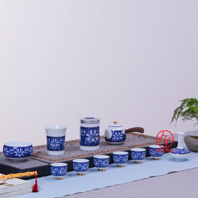 景德鎮(zhèn)茶具批發(fā)廠家　青花瓷茶具批發(fā)價(jià)格