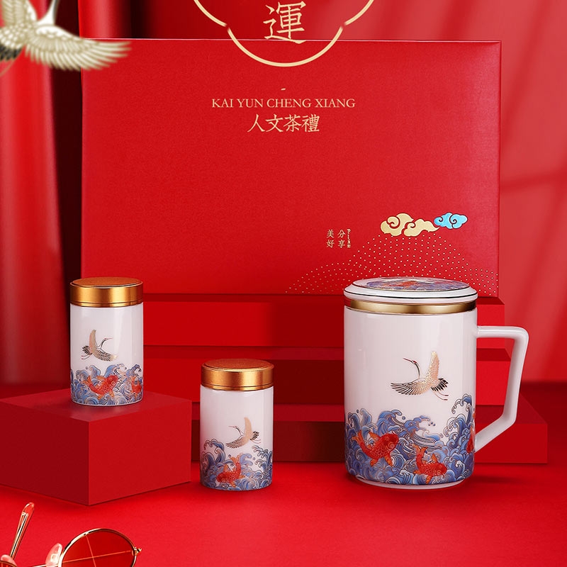 創(chuàng)意茶杯禮品定制，景德鎮(zhèn)新品文化禮品瓷杯子