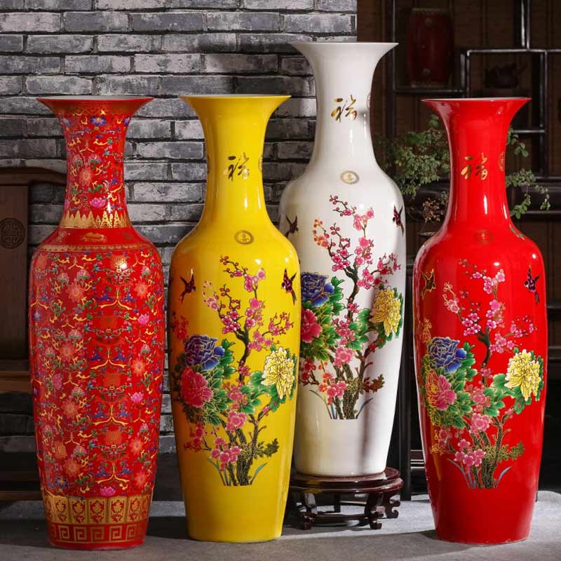喬遷禮品大花瓶擺件，航空大學(xué)建校百年禮品落地大瓷瓶