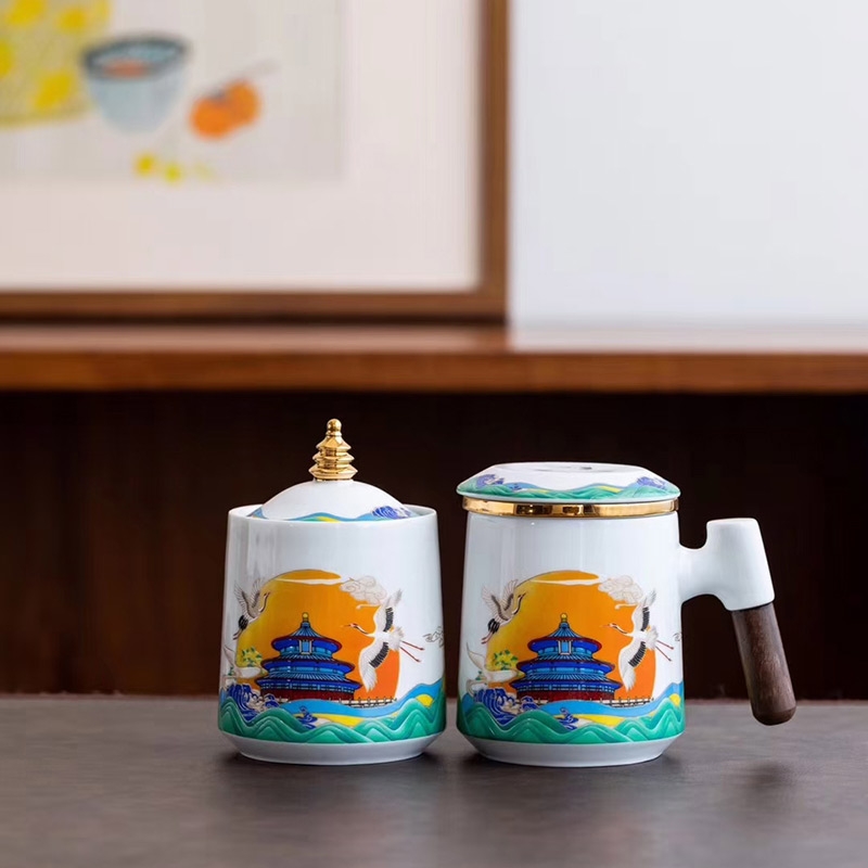 中秋賀禮茶杯套裝定做 仲秋禮物定制款杯子