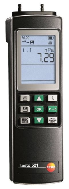 testo 521-2 - 專業(yè)型高精度差壓測(cè)量?jī)x(精度±0.1%,全量程)