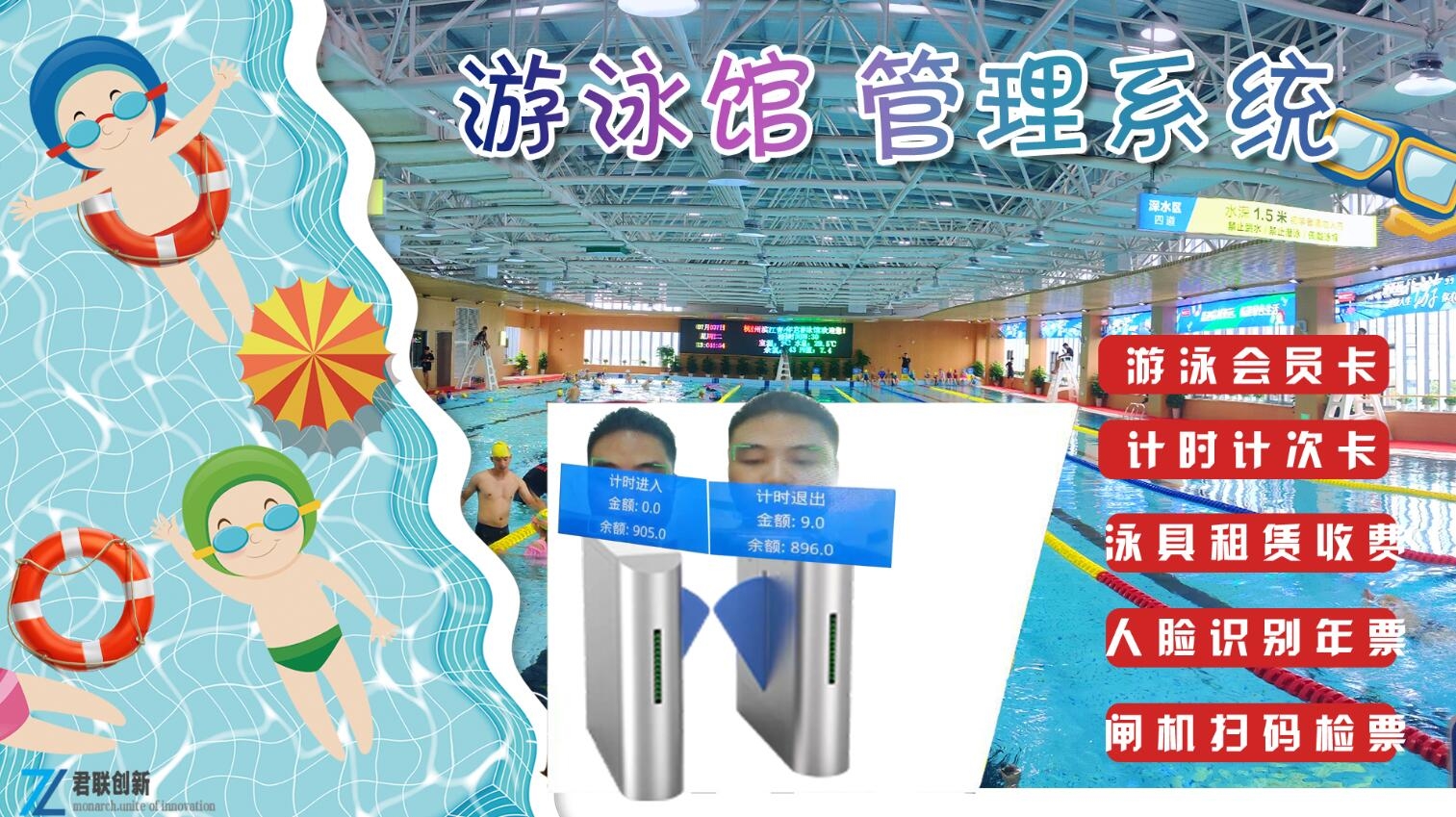 威海市游泳館閘機掃碼檢票系統(tǒng)君聯(lián)智慧