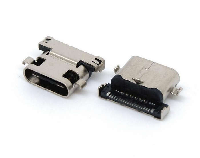 TYPE—C短體USB3.1母座90度沉板式超短體針SMT貼片四腳插板