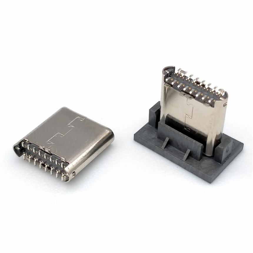 TYPEC 16P公頭磁吸頭專用立式貼片8.5高 3.1公頭連接器