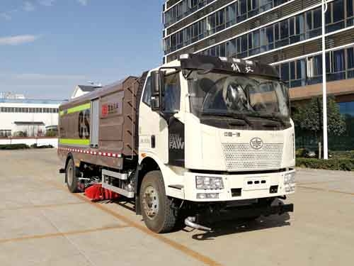 國(guó)六 解放洗掃車干濕式掃路車|掃地車|清掃車|吸塵車|洗掃車