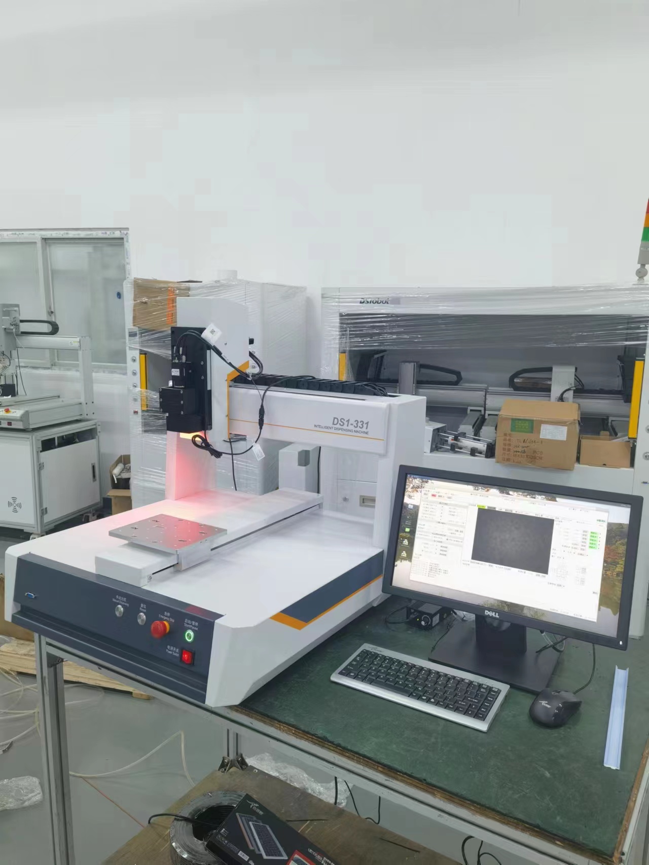 上海統(tǒng)業(yè) 桌面型高精密視覺自動點膠機