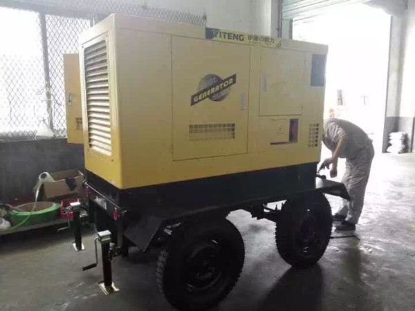30KW移動(dòng)式拖車柴油發(fā)電機(jī)380V