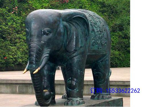 鑄銅動(dòng)物雕塑草原森林噴水象樹皮象亞非洲大象猛犸象景觀雕塑