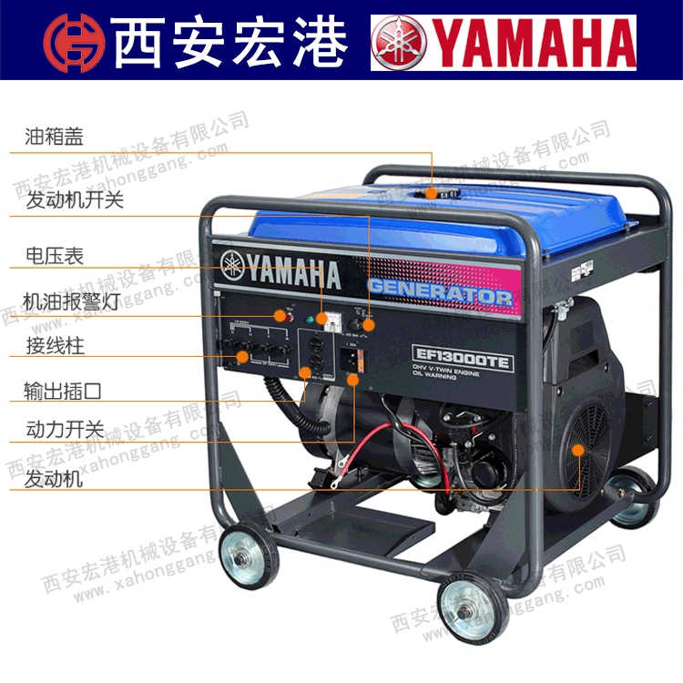 YAMAHA雅馬哈EF13000TE汽油發(fā)電機(jī)組8KW車載小型靜音三相380V