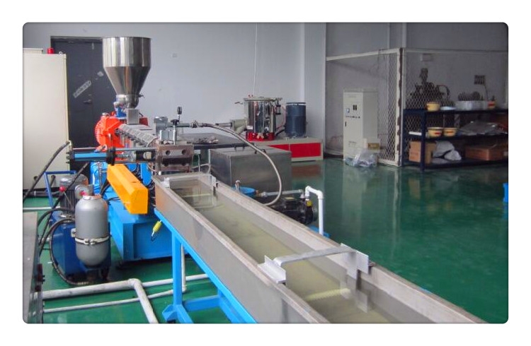 PE云母粉造粒機(jī)（新型），云母粉高填充母料造粒生產(chǎn)線（品牌）