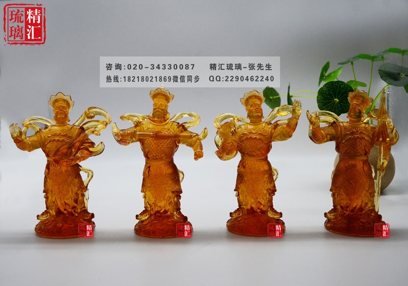 四大護法金剛琉璃雕像，寺院琉璃佛像，深圳琉璃生產廠家