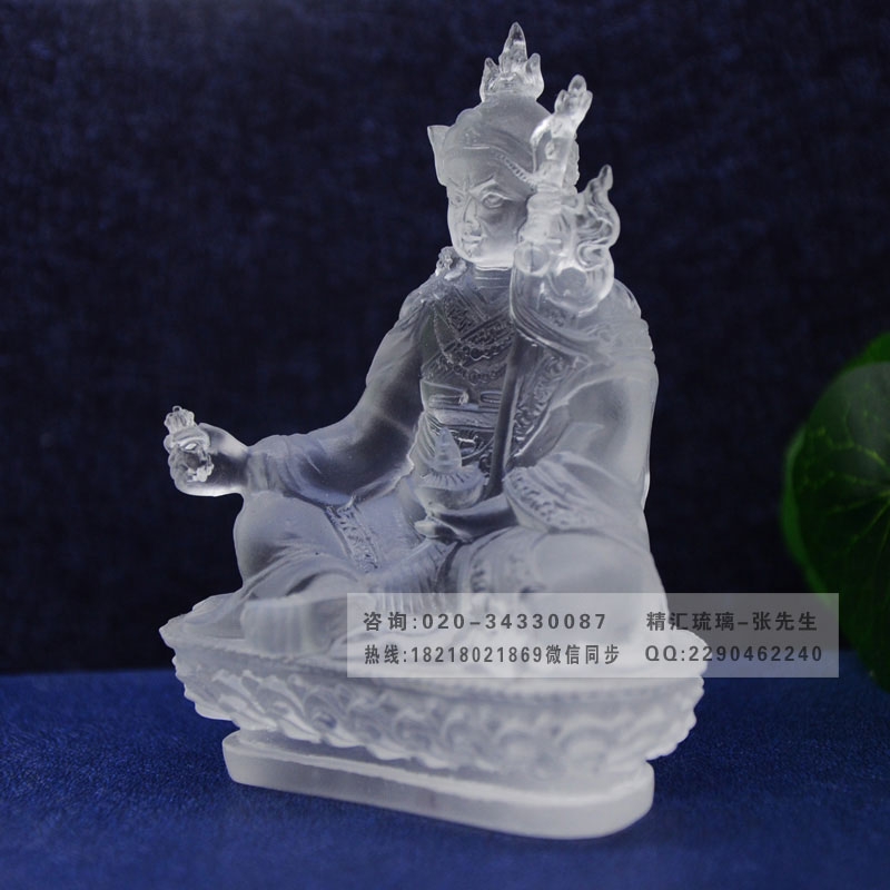 蓮花生大士古法脫蠟琉璃佛像，廣州深圳琉璃佛像生產(chǎn)廠家