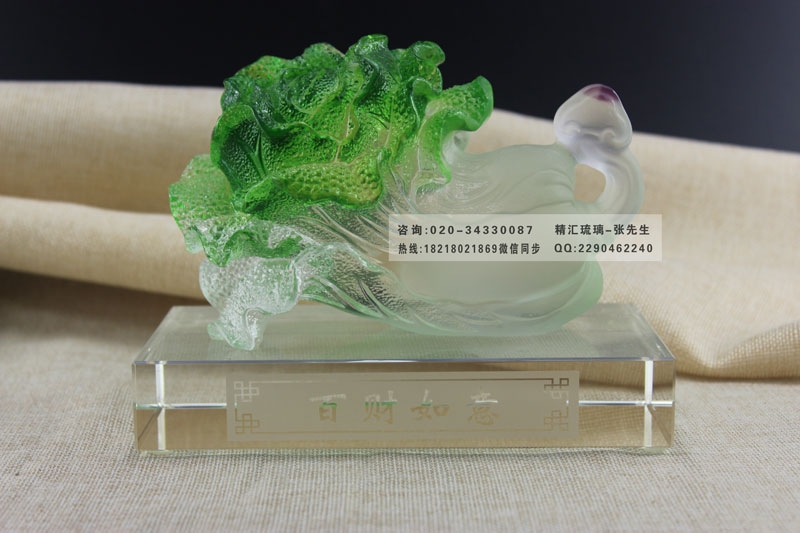 百財如意琉璃商務禮品，廣州琉璃擺件禮品，開業(yè)送禮佳品