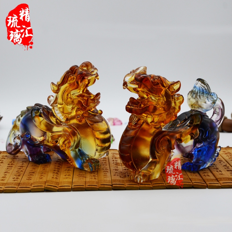 廣州深圳貔貅琉璃擺件紀(jì)念品 保險(xiǎn)金融公司禮品制作