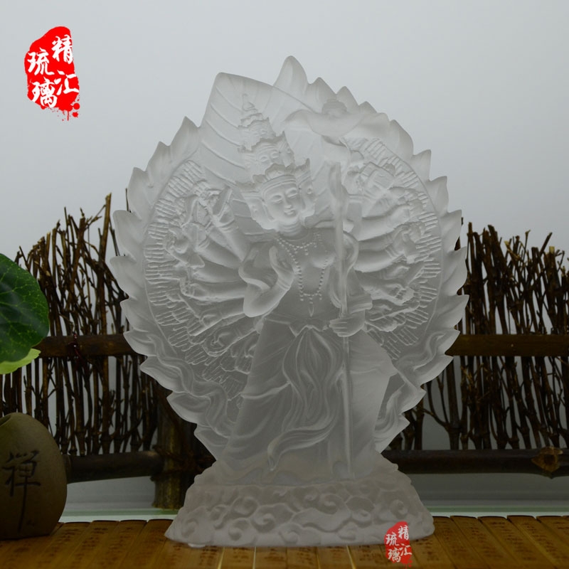 大白傘蓋佛母琉璃佛像 藏傳佛教佛像 廣州琉璃廠家直銷