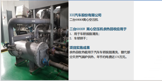 大中型空壓機余熱回收落地解決方案咨詢