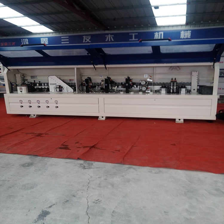 廣州木工機(jī)械全自動(dòng)封邊機(jī)雙修雙開(kāi)槽HMF-588廠(chǎng)家鴻鑫三友