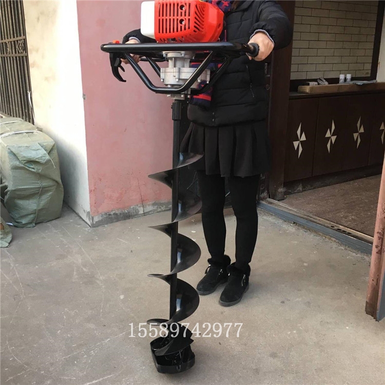 小型便攜手提式鉆孔機 四沖程大馬力雙人地鉆王 多功能