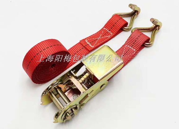 陽(yáng)梅棘輪雙鉤貨物捆綁帶 捆綁器加厚加寬收緊器剎車?yán)K 可承重5噸拉力