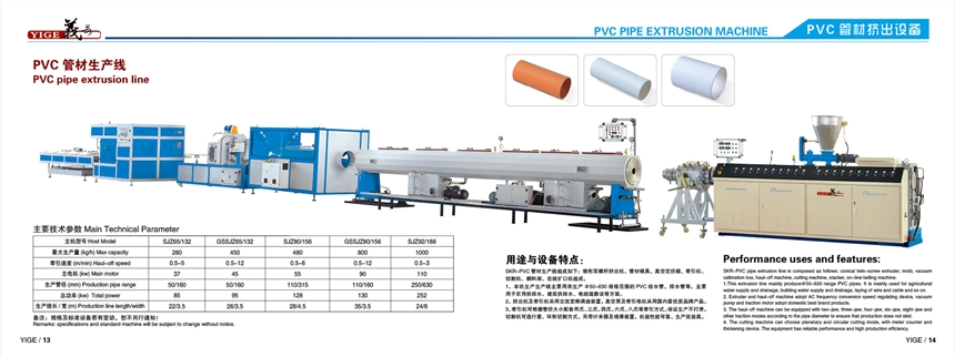 PVC非標管材高速擠出機設備廠家