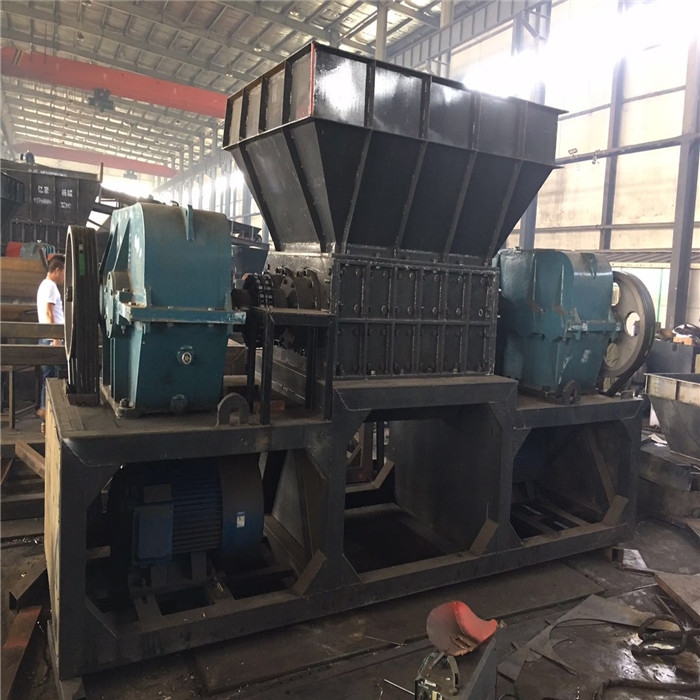 展航供應1000型金屬壓塊撕碎機 輕薄料/油桶/鐵板雙軸撕碎機