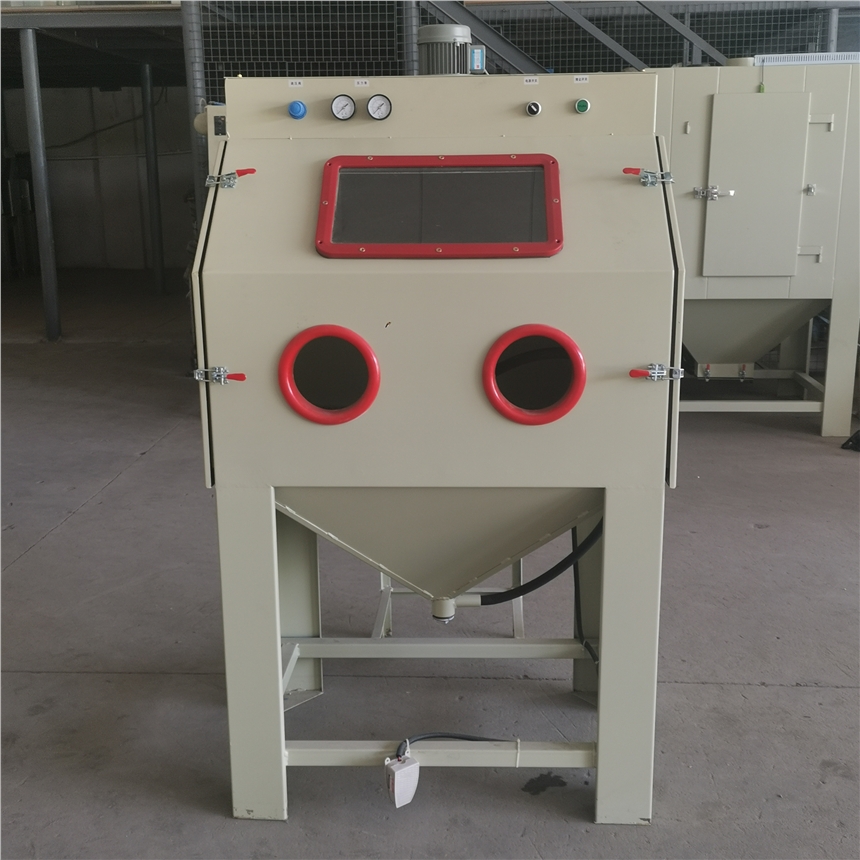 鑄鋁大門裝飾把手清理表面氧化皮 泰州手動噴砂機