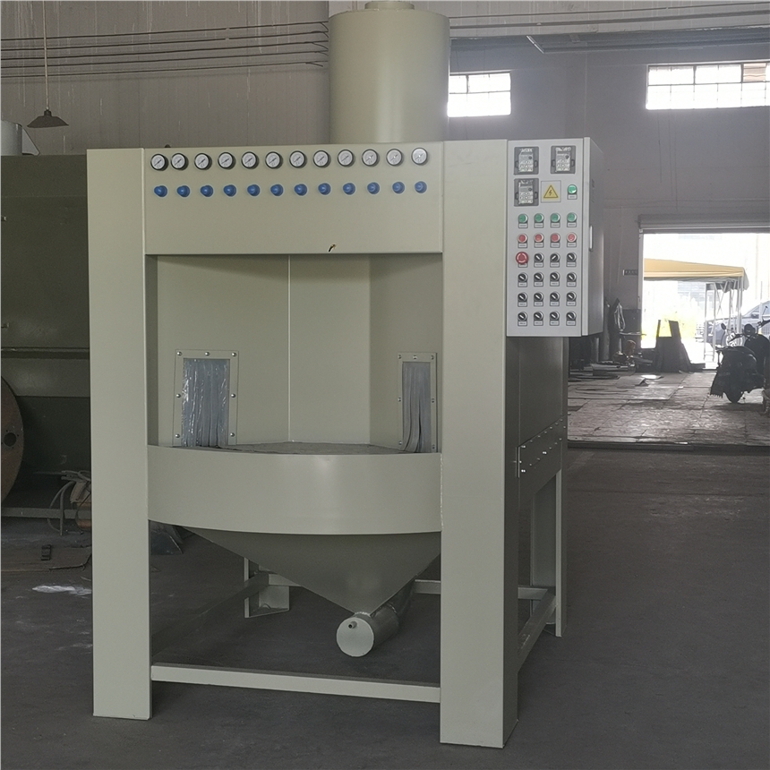 16工位大型轉(zhuǎn)盤噴砂機自動噴砂機高速噴砂處理效果 均勻噴射 去除銹氧化層產(chǎn)品 去除表面