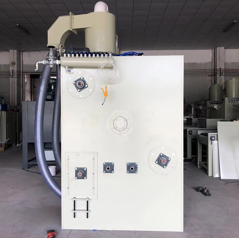 榨汁機(jī)絞肉機(jī)不銹鋼刀片前處理噴砂設(shè)備 履帶式自動(dòng)噴砂機(jī)