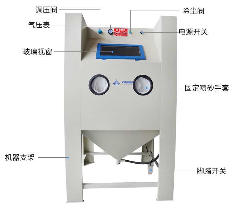 中山市 1010不銹鋼材質 噴砂機 除銹，去氧化皮產品表面處理設備