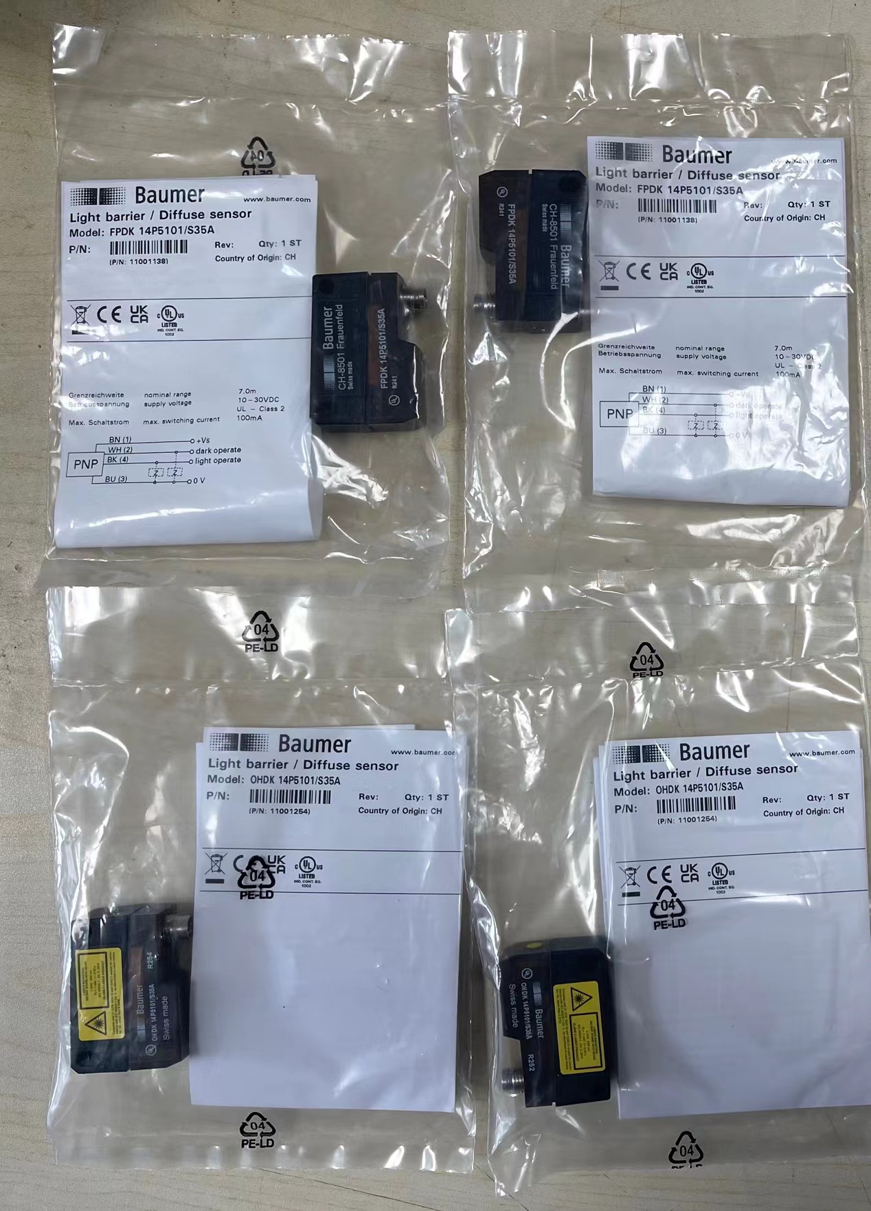 堡盟BAUMER10233675	UNAM50P3721傳感器