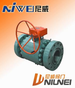 Q347F鍛鋼固定蝸輪球閥，鍛鋼球閥，法蘭式球閥