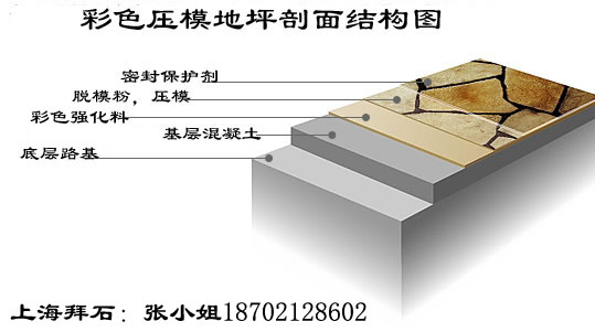 南京壓模地坪，青浦彩色藝術(shù)地坪地面鋪裝合肥混凝土壓模模具+材料+施