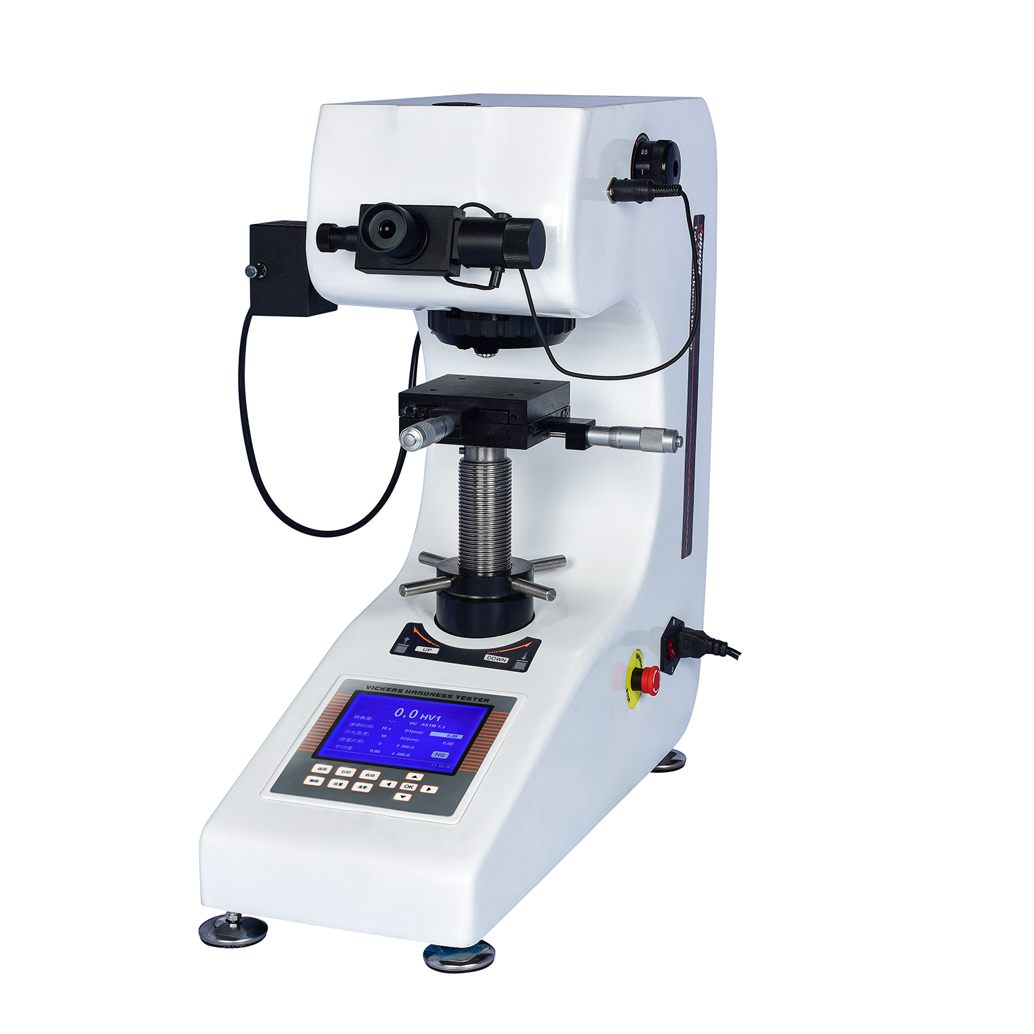 數(shù)顯自動轉(zhuǎn)塔型(側(cè)搖升降系統(tǒng)) 顯微硬度計（HVS-1000Z大屏）