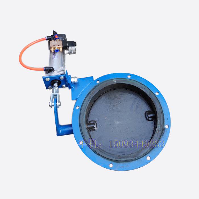 攪拌機(jī)水泥秤卸料閥門 粉煤灰稱量料斗氣動卸料蝶閥 鑄鐵板粉料閥門